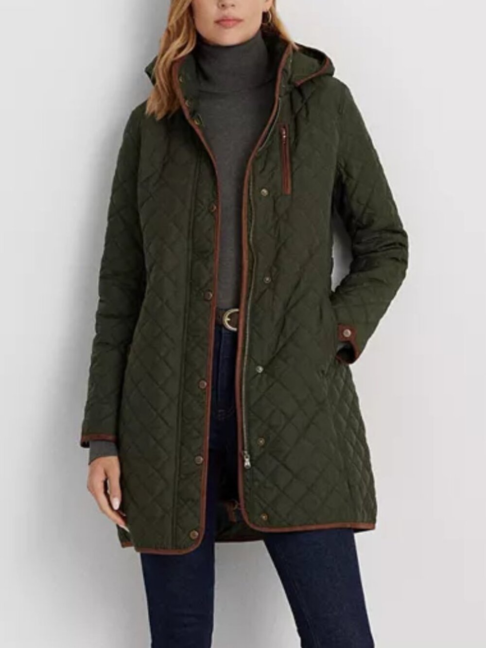 NWT Lauren Ralph Lauren Women's Hooded Quilted Coat